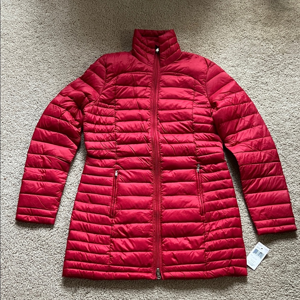 Polo by Ralph Lauren Women's Cherry Red Puffer Coat